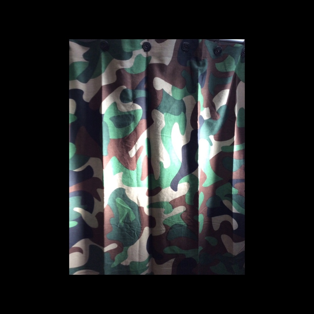 NWOT Urban Outfitters camo shower curtain